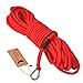 SRT ロングリード 20m レッド 丸ロープ  軽量 水に浮く 絡まりにくい 中型犬 大型犬 伸縮性 トレーニングリード しつけ 長いリード long leash
