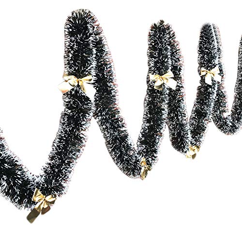 NAttnJf Guirnalda de Navidad Navidad Verde plástico Bowknots Bolas Guirnalda árbol Adornos Fiesta de Navidad decoración 2#
