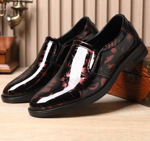 Men's Patent Leather Loafers Dress Shoes Comfort Low-top Slip On Business Formal Shoes Casual Shoes for Wedding Dating Work2