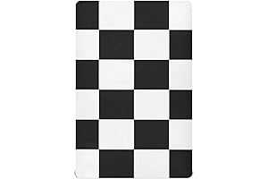 Soft Breathable Checkered Black and White Crib Mattress Sheet for Boys and Girls