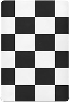 Crib Sheet Breathable Soft Crib Mattress Sheet for Baby Toddler Boys Girls Fitted Crib Sheet Fit Standard Crib Mattress 52 x 28 Inch Checkered Black and White