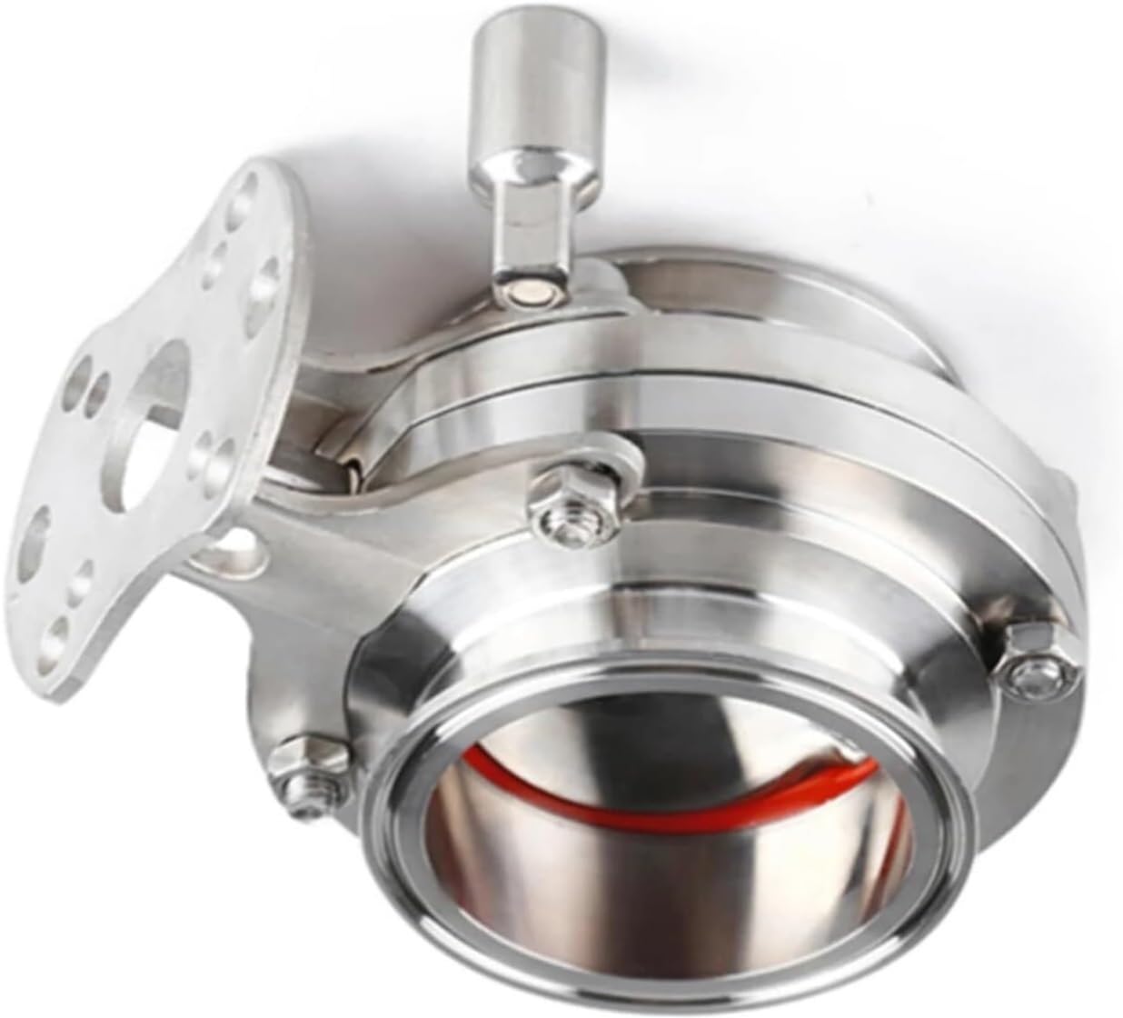 1 Inch Stainless Steel 304 Sanitary Valve with Tri Clamp - 50.5mm OD Silicone Sealing for Food and Beverage Applications