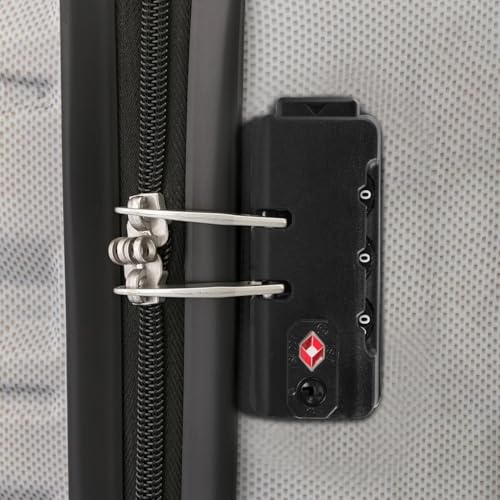 Image of 2-Pack TSA Approved Luggage Locks, 3-Digit Combination Replacement Lock for Zipperless Aluminum Suitcase, External Mount Travel Lock for Hard Shell Luggage (Black) JS-321