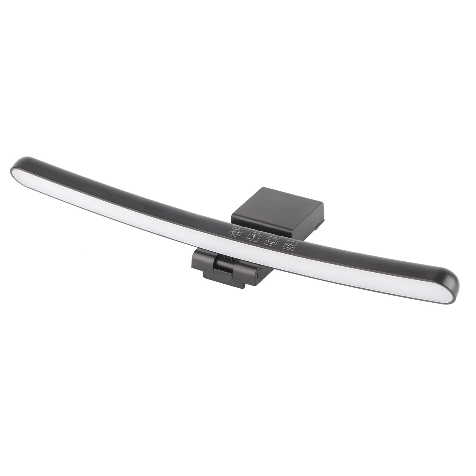 Irfora Lampe LED de Bureau pour Ordinateur, Barre Lumineuse Asymétrique à Gradation Tactile Optique avec 7 Couleurs RVB, Adaptée pour un Moniteur incurvé de 15 à 22 Pouces, Bloque le