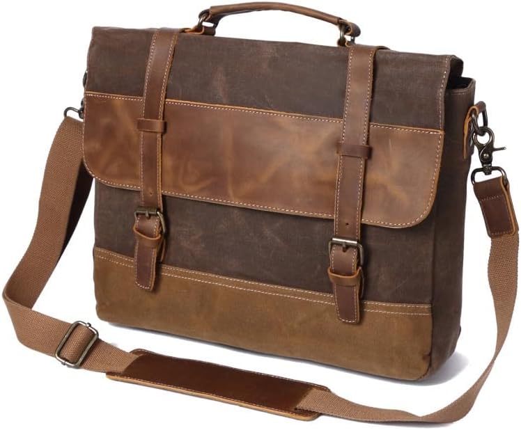 メンズ ブリーフケース ワーキングハンドバッグ メッセンジャーバッグ ヴィンテージ メンズ ラップトップバッグ パーソナライズ