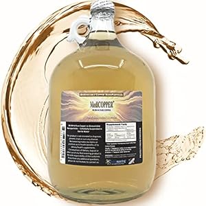 MediCOPPER True Colloidal Copper Dietary Supplement – 1 US Gallon in Clear Glass Jug