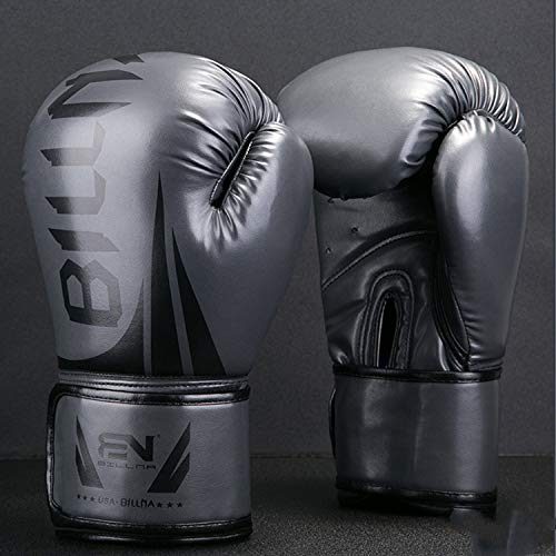Guantoni da Boxe PU Professionale Traning Pelle Guantoni da Boxe, Thai Sparring Punzone Bag Mitt per Kickboxing, Lottare, Punch Bags, Double Ball velocità End (10 Once 12 Once),Arancia,10oz