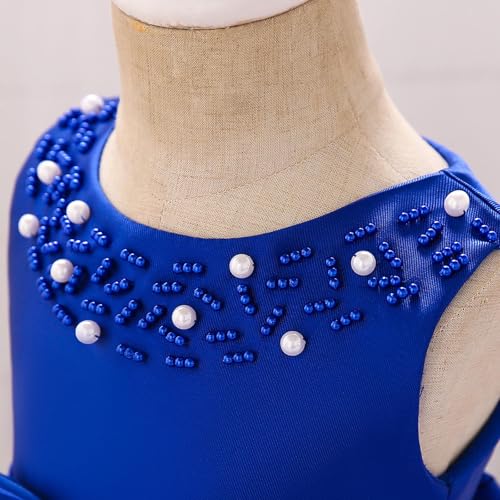 Robes fleuries pour filles en bleu avec volume style princesse
