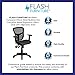 Flash Furniture Nicholas Mid-Back Transparent Black Mesh Multifunction Executive Swivel Ergonomic Office Chair with Adjustable Arms
