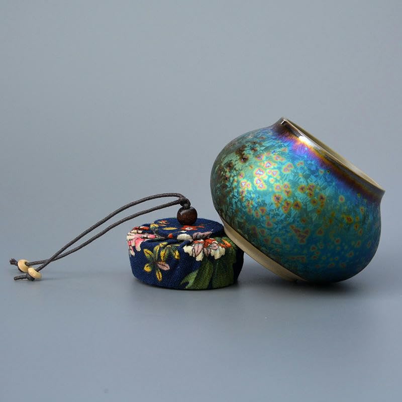 180ML 9 * 8.5CM Piccoli barattoli di Ceramica con coperchi Barattoli ermetici in Ceramica per tè e caffè Barattoli di stoccaggio da Cucina in Porcellana Vintage