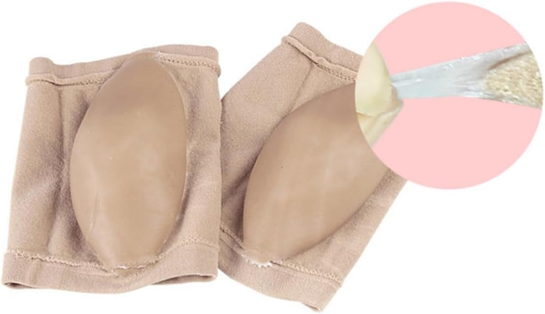 INOOMP Moisturizing Gel Heel Socks 1 Pair Skin Color Anti-Dryness Breathable Heel Protector Socks for Women Overnight Foot Care and Crack Repair