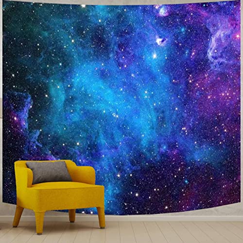Apdidl Extra Large Galaxy Space Tapestry for Bedroom Aesthetic 118'' X 98'' Blue Starry Sky Stars...