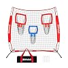 Zonlolo 6x6ft Football Training Net, Football Throwing Net with 3 Target Pockets, Portable QB Throwing Practice Equipment with Small Carry Bag,Most Suitable for Kids