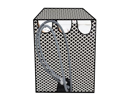 Image of Waterproof Dishwasher Cover for 12 to 15 Place Setting | Suitable with Bosch, LG, IFB, Hafele, Faber & More | Dustproof Appliance Protector Zip Cover Universal Fit-(63X63X88cms Design 15)