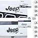 Jeep Front and Rear Emblem Overlay Decal Stickers - 2014-2021 Jeep Grand Cherokee - (Color: Carbon Fiber)