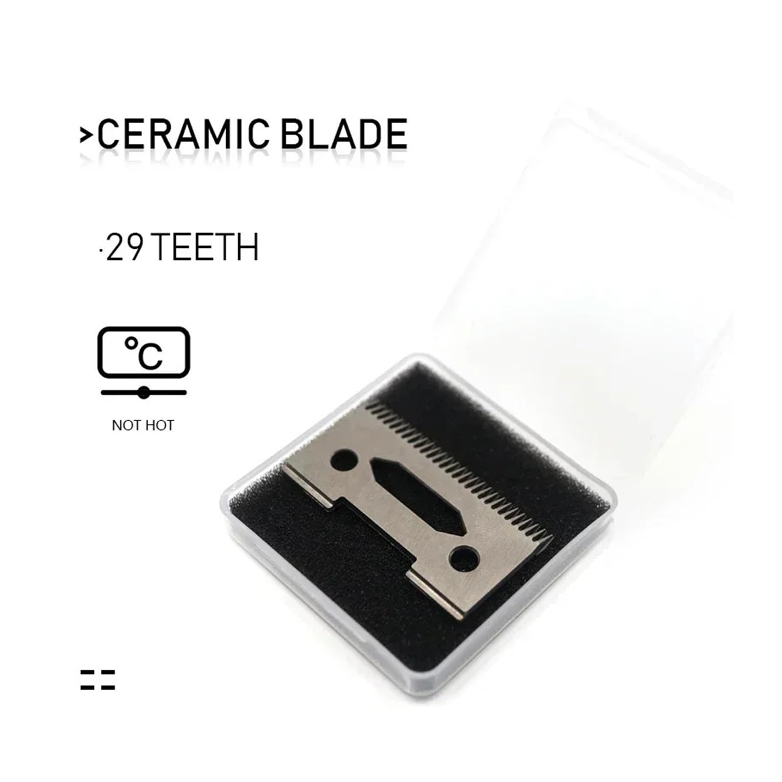 Bewegliche Ersatzklingen Aus Keramik, Kompatibel Mit MADESHOW, M10 M5f KM2296, Professioneller Haarschneider, Haarschneidemaschine, Kopfschneider(Silvery-10)