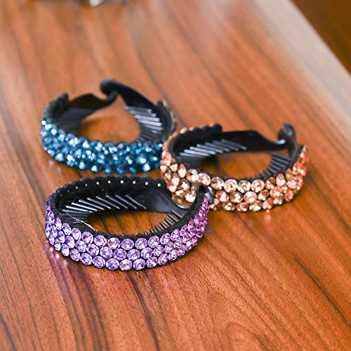 Pinzas para cabello Rhinestone para mujer 5 unidades miniatura 6