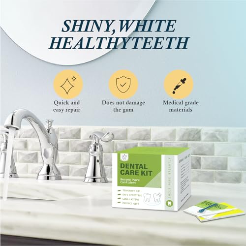 Temporary Tooth Repair Kit - Zinc Oxide Eugenol Cement Dental Care Kit Glue for Crowns & Bridges Filling - Improves Smile - Thumbnail 2