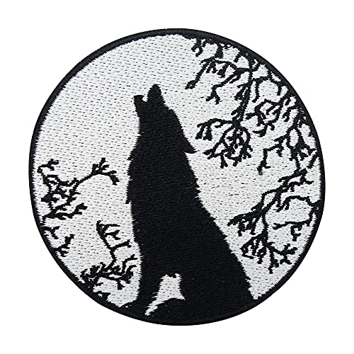 Écusson thermocollant pour motard ou moto - Motif loup - Pour veste de moto - Finally Home