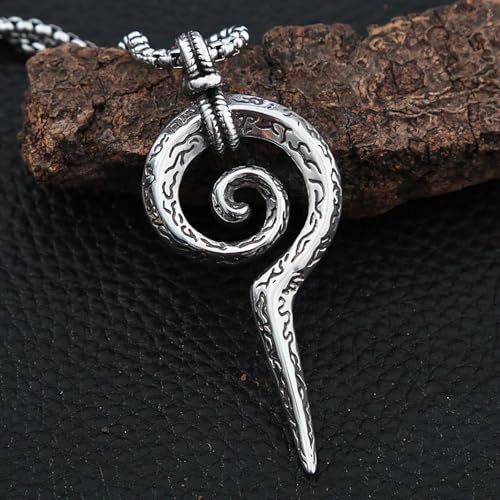 Collier viking serpent pour homme et femme, pendentif totem punk idéal pour look biker - 2