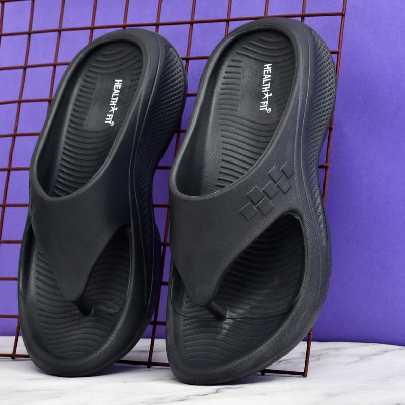 Image of HEALTH FIT Super Soft Ortho Care Bounce Back|Anti-Skid & Comfortable Stylish Light weight |Waterproof Slipper for Daily Use| Flexiable for Men's HF11 Light Grey