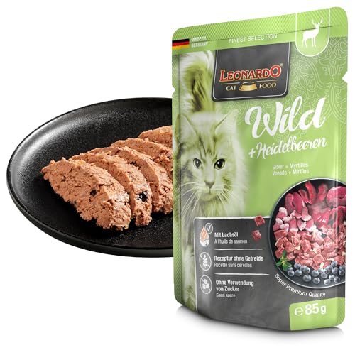 Getreidefreies Nassfutter für Katzen Leonardo Frischebeutel 16x85g