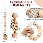 3-Pieces-Wooden-Rattle-Toys-Set-Beech-Wood-Teether-Ring-Wooden-Beads-Pacifier-Clip-Holder-Crochet-Beads-Hedgehog-Shape-Rattle-Bracelet-Montessori-Inspired-Toys
