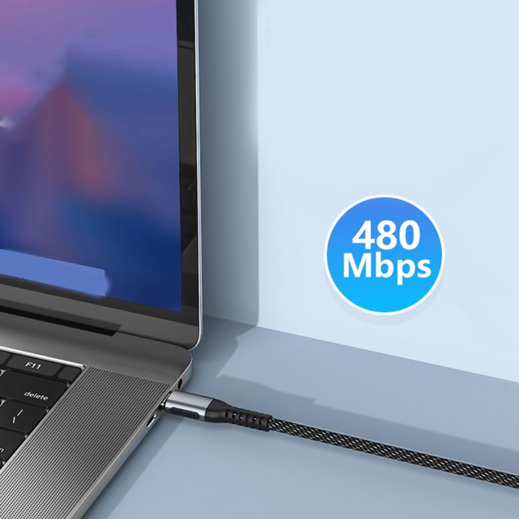Kabel do ładowania USB C na USB C, przewód 100 W z e-markerem do szybkiego dostarczania energii