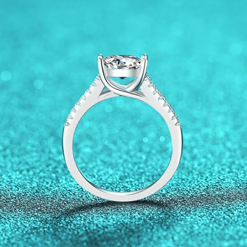 Bague moissanite princesse 2 carats pour illuminer vos soirées - 4
