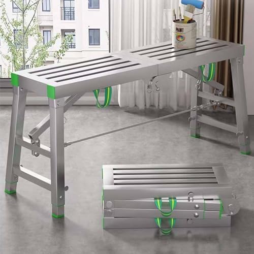 Stepladder Foldable, Scaffolding Equipment, Work Platform Foldable, Work Platform, Load Capacity 400kg Portable Scaffolding Height Adjustable Carbon Steel Step Stool, MUL