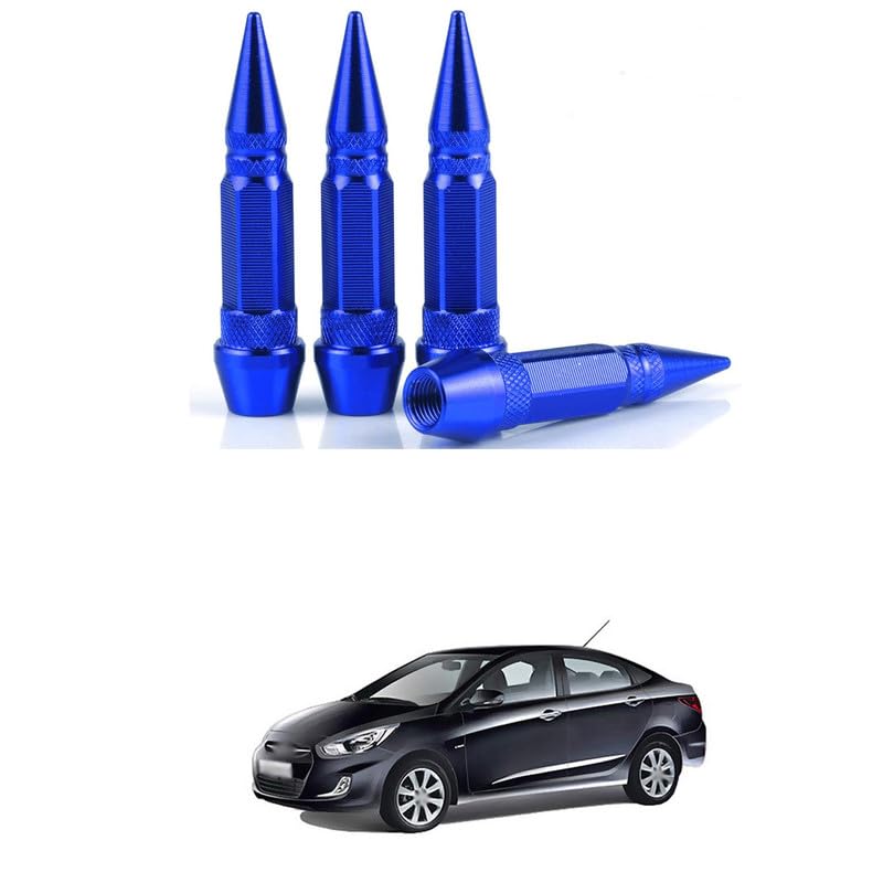 LOVMOTO 4PCS Spiked Shape Tire Valve Stem Caps, Aluminum Car Air Stem Cap, Universal Tire Valve Stem Covers for Cars, SUV, Trucks, Bikes, Motorcycles Comfortable with Ver-na Flui-dic-image-44