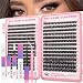 Manga Lash Clusters Kit, 532 Pcs Fluffy Eyelash Clusters Extensions 80D+80D Curl Individual Wispy False Eyelashes Kit with Lash Bond, Lash Remover, Lash Tweezers, Lash Brush (Lash Clusters10-18mm)