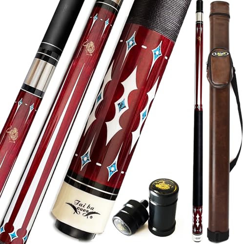 Tai ba cues 2-teiliger Billardstock + Hartschalenkoffer, 13 mm Spitze, 147,3 cm, Hartholz, kanadischer Ahorn, professioneller Billard-Queue-Stick (wählbar), Blau, Schwarz, Rot, Grau, Grün Tai ba cues 2-teiliger Billardstock + Hartschalenkoffer, 13 mm Spitze, 147,3 cm, Hartholz, kanadischer Ahorn, professioneller Billard-Queue-Stick (wählbar), Blau, Schwarz, Rot, Grau, Grün