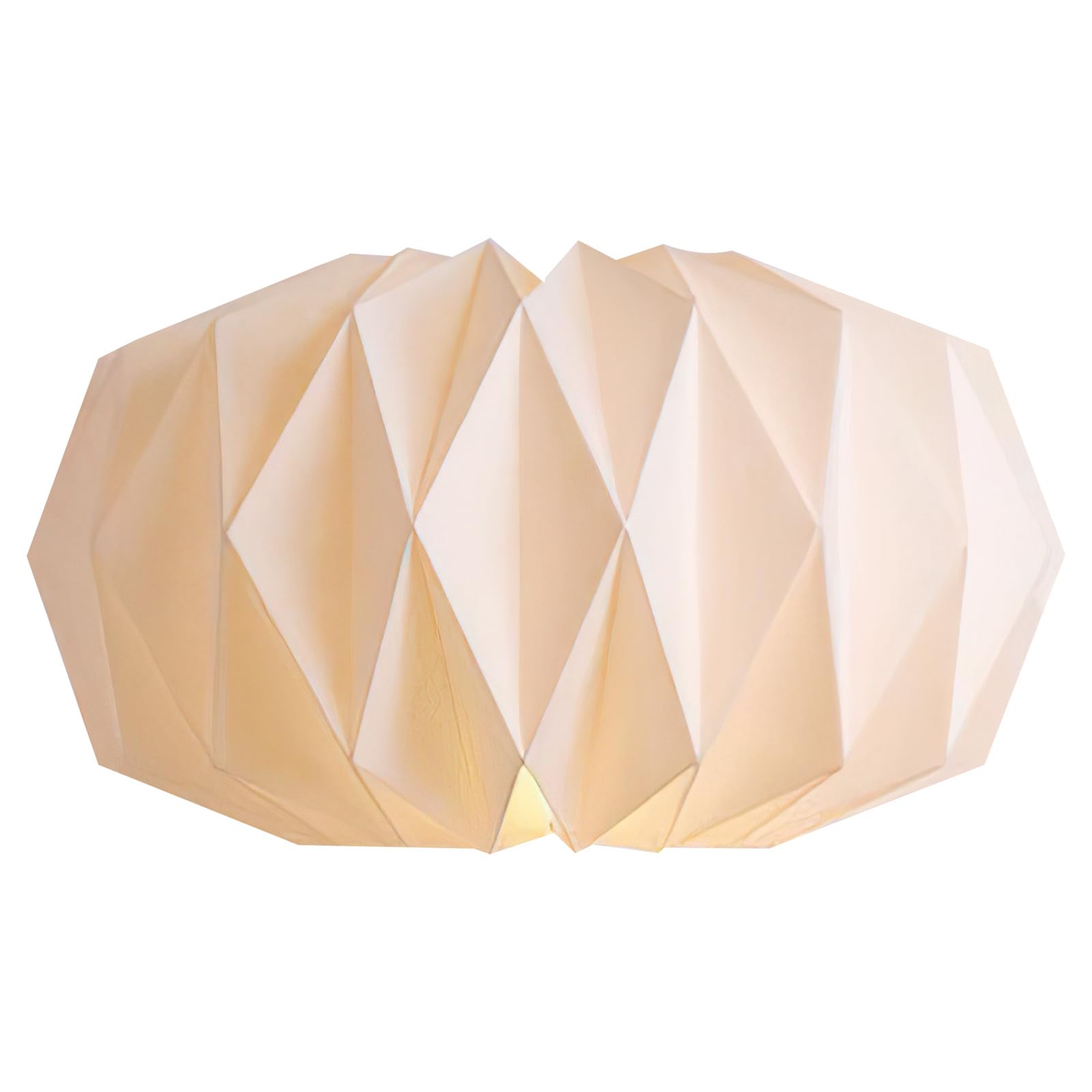 Origami Designerska Lampa Wisząca, Papierowa, Skandynawska, Kreatywna, Dekoracyjna Latarnia Sufitowa, Nowoczesna, Okrągła (Biała)
