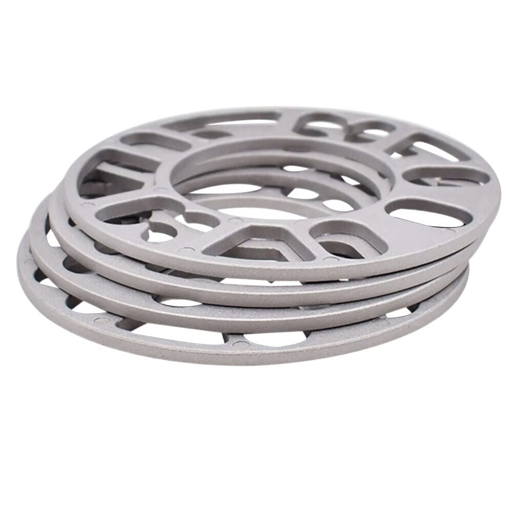 Distanziali Ruote Auto universale in lega di alluminio 4pcs 3mm 5mm 8mm 10mm ruota ruota spaziatori spessori set accessori for auto esterno(5mm)