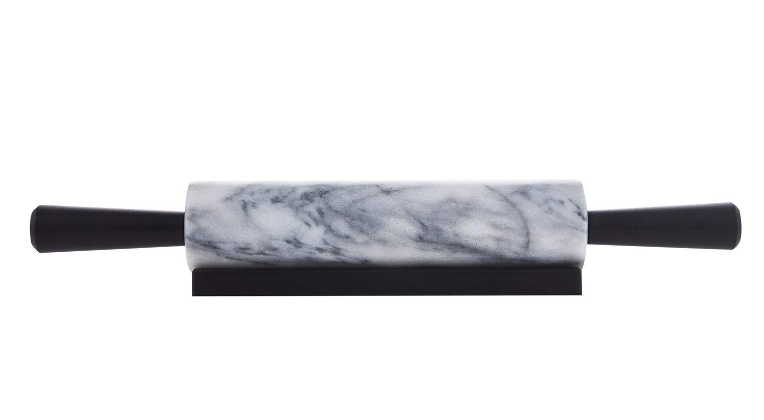 JEmarble Rodillo de plástico (blanco) (calidad premium), superficie pulida de 18 pulgadas (barril de 10 pulgadas), piedra auténtica antiadherente, ahorra esfuerzo, fácil de limpiar
