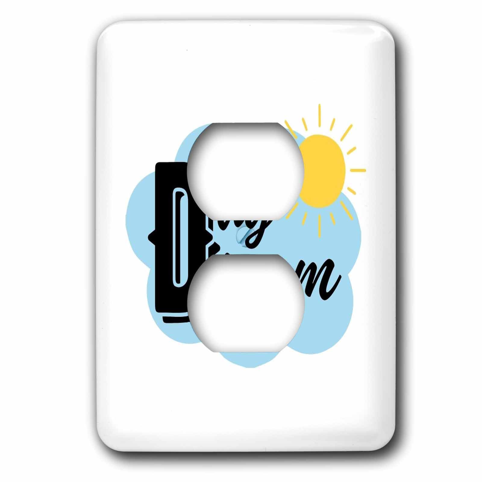 3dRose Image of quote DayDream under the sun - Light Switch Covers (lsp-388420-6)