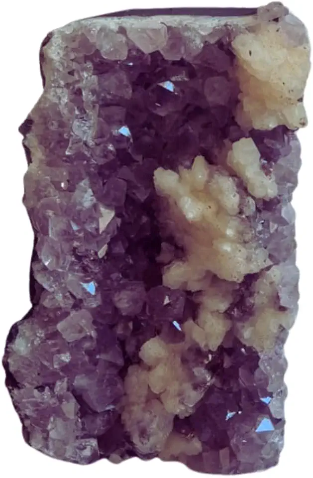 Peça Natural de Ametista com Calcita Mel – Drusa Decorativa 3,3 kg | Cristal para Energia, Proteção e Harmonia | Altura 22 cm - Doca Express