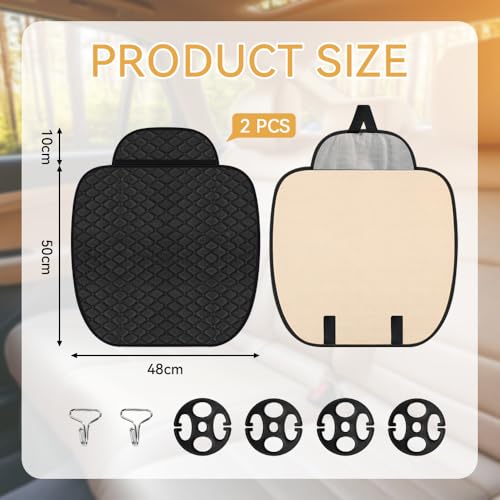 Kleemeiero 2 Stück Universal sitzauflage Auto Vordersitze Autositzschoner 60 x 51 cm Autositzauflage Anti Rutsch Sitzkissen Auto Sitzauflagen rutschfest Autositz Auflage Sitzkissen für Autositz SUV