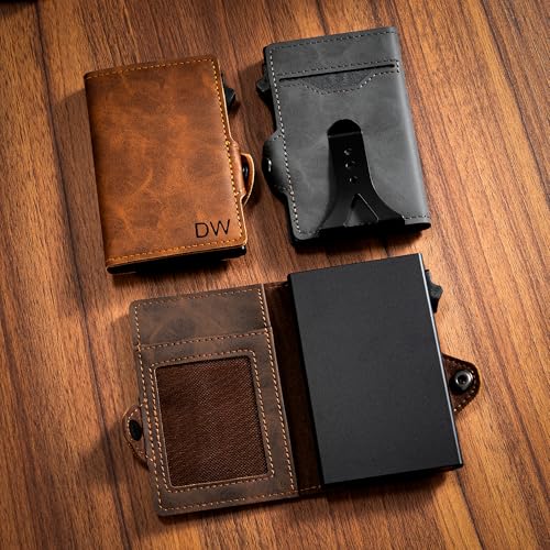 Personalized Leather Wallet Money Clip, Groomsmen Gift, Men Leather Card Holder, Custom Money Clip, Groomsman Wallet, Christmas Gift for Him2
