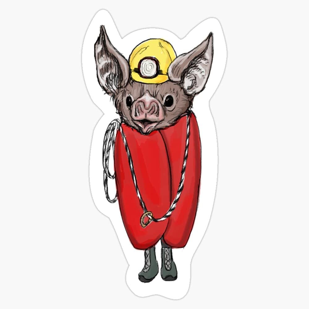 Caver Bat Sticker Decal Bumper Sticker 5"