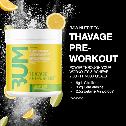image for RAW Preworkout Powder, Thavage (Lemon Lime) - Chris Bumstead Sports Nu