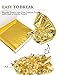 CINHOLL 100 Pcs Gold Leaf Sheets for Art Foil Paper Leaves Flakes Resin Crafts Gilding Crafting Nails Furniture Wall Decor 5.04