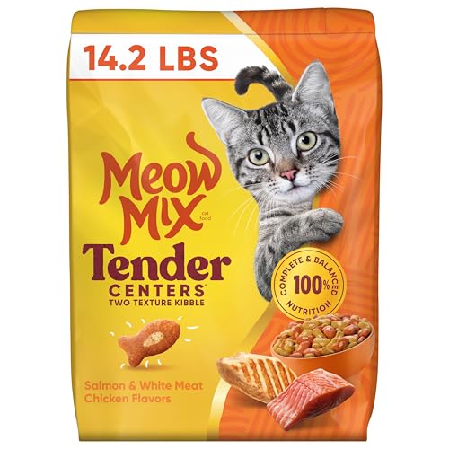 Meow Mix Tender Centers Salmon & White Meat Chicken Flavors Dry Cat Food 14.2 lb. Bag