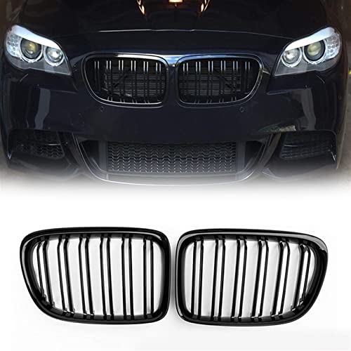Grille de calandre double latte noir brillant contre le vieillissement du pare-chocs BMW X1 E84