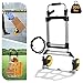 KUMOYOU Hand Truck Dolly, Industrial Cart Trolley with Wheels, Heavy Duty Luggage Moving Tools, Portable Aluminum Car for Transport in Warehouse, Supermarket, Garden, Shopping, Travel (309lbs Load)