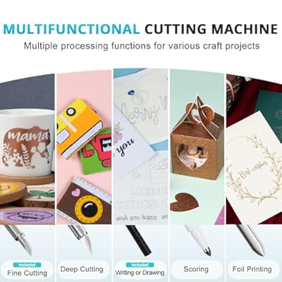 LOKLiK Cutting Machine 2 & Permanent Vinyl Bundle 2 Pack 12 Inch by 5 Feet & Transfer Paper Tape Roll 12 x 50 FT