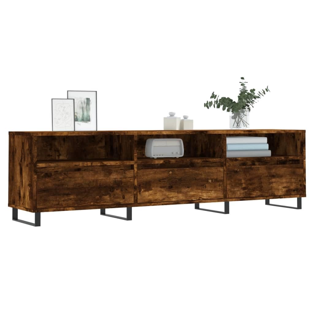 Mobile TV basso in rovere affumicato, 150 x 30 x 44,5 cm