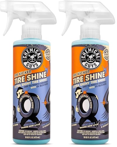 Image of Chemical Guys TVD11316 Tire Kicker Sprayable Extra Glossy Tire Shine (Works on Rubber, Vinyl & Plastic) Safe for Cars, Trucks, Motorcycles, RVs & More, 16 fl oz (Pack of 2)