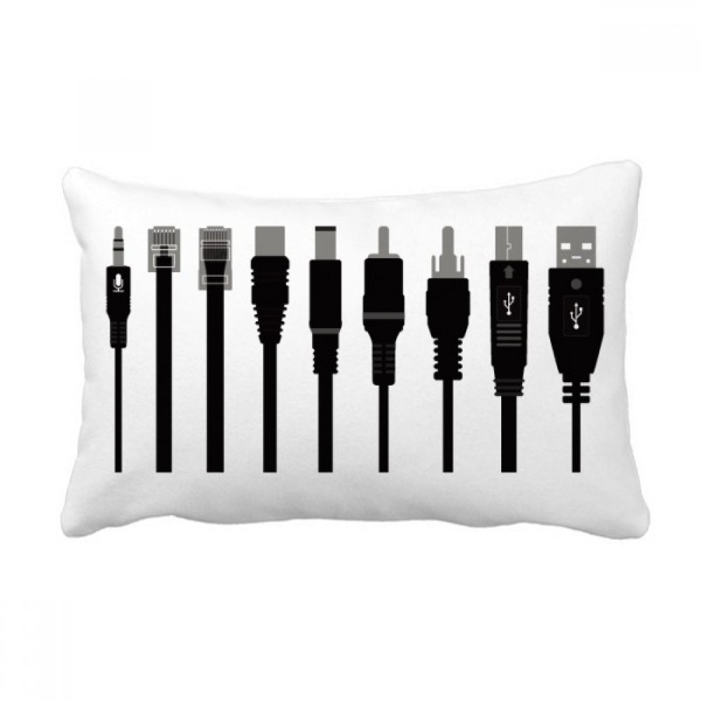 Coussin oreiller lombaire déco motif plug idée cadeau geek original